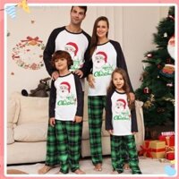 Bộ Quần Áo Huỳnh Quang Giáng Sinh Gia Đình Người Lớn Trẻ Em Ông Già Noel Quần Áo Cha Mẹ-Con Bộ Đồ Ngủ Xmas Nai Sừng Tấm In Hình Họ Phù Hợp Với Trang Phục Đồ Ngủ