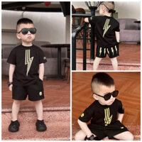 Bộ quần áo HYDROGEN tia sét phối trắng đen cực ngầu chất thun cotton 100% hot nhất cho bé trai (9-43kg) SHOP YOIMEE KIDS