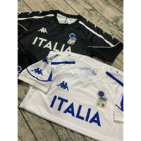Bộ quần áo italia 2 màu trắng đen_Áo đá banh chất lượng cao - vải gai thái cao cấp