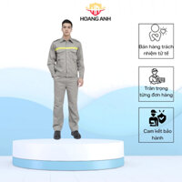 Bộ quần áo kaki liên doanh hàn quốc màu ghi sáng phối phản quang