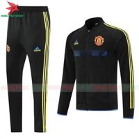 Bộ quần áo khoác Manchester United 2021-2022 màu đen vàng super fake Thái Lan