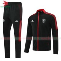 Bộ quần áo khoác Manchester United 2021-2022 màu đen đỏ super fake Thái Lan