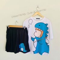 bộ quần áo khủng long xanh