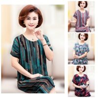 Bộ quần áo lanh lửng trung niên