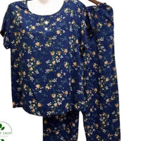 Bộ Quần Áo Lanh Nhung Quần Dài Cho Người Già Trung Niên Bộ Đồ Mặc Nhà Cho Bà Cho Mẹ