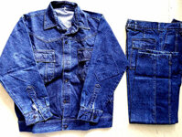 Bộ quần áo lao động vải Jean QA.7220