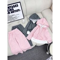 Bộ quần áo len lông thỏ cho bé gái từ 8-30kg. ( A04 )