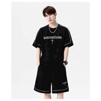 Bộ Quần Áo Mặc Nhà Thể Thao Nam Mùa Hè Cao Cấp Bộ Đồ Nam Thun Cotton Tổ Ong Cộc Tay tập gym, đi bộ, bộ đồ ngủ.