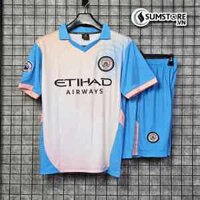 Bộ Quần Áo Man City Kem Xanh