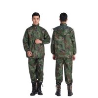 Bộ quần áo mưa, áo quần đi mưa nam nữ đi xe máy vải dù họa tiết rằn ri siêu bền