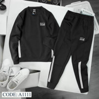 Bộ quần áo mùa đông nam chất poly dày dặn , bộ thể thao nam cổ tròn.