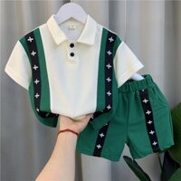 Bộ quần áo mùa hè cho bé trai 24 quần áo đường phố nhỏ dành cho trẻ em Bộ hai mảnh thời trang ngắn tay cho bé 2503J21