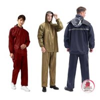 Bộ Quần Áo Mưa Vải Dù Size XXL Từ 60-70Kg 2 Lớp Khóa Chống Thấm Rách