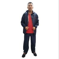 Bộ quần áo mưa vải dù vay cá cao cấp gồm 2 khóa kéo