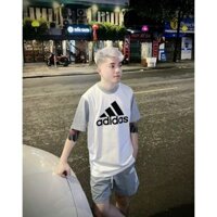 Bộ Quần Áo Nam A Di Đát Phối Viền Cổ Và Tay In Họa Tiết Trước Ngực Cao Cấp - Bộ Cộc Tay Nam Hàng Đẹp Hot Nhất 2025