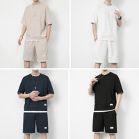 Bộ quần áo nam cộc tay mác chữ nhỏ, kiểu dáng thể thao, năng động SVFB20