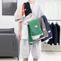 Bộ Quần Áo Nam Cộc Tay Mùa Hè Phối Layer Chất Vải Tổ Ong