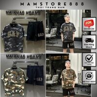 Bộ Quần Áo Nam GAP Camo Họa Tiết Full Siêu Đẹp. Bộ Quần Áo Nam Thể Thao Phối Họa Tiết Siêu Nét