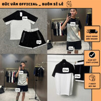 Bộ Quần Áo Nam Lái Tếch Logo Thêu Phối Túi Cao Su Siêu Nét_Bộ Quần Đùi Hè Nam Chất Vải Cotton Quần Nỉ Chân Cua Dày Dặn