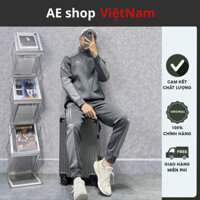 Bộ quần áo nam mùa đông kéo khoá cao cấp dài tay Ae Shop MK3136 Đồ bộ thể thao nam thu đông dày dặn 2025 Hàng Xuất Dư