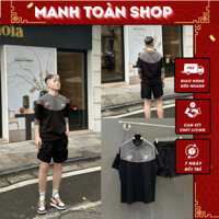 Bộ Quần Áo Nam Nai Ki Tếch Đen Phối Xám May Vắt Sổ Ngoài Logo Thêu Siêu Nét - Bộ Thể Thao Nam Quần 2 Khóa Da Siêu Đẹp