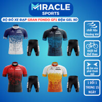 Bộ quần áo nam nữ đi xe đạp quần đệm mông STRAVA Gran Fondo GF1 MIRACLE SPORTS Đồ đua xe đạp thể thao vải thoáng khí