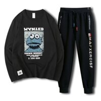 Bộ Quần Áo Nam nữ Unisex Áo Dài Tay Phối Quần Jogger Nam Bo Gấu FrancisB QUAN NAM 1000069 + TOP NAM 1000193