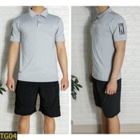 BỘ QUẦN ÁO NAM THỂ THAO PHONG CÁNH MÀU XÁM TRẮNG