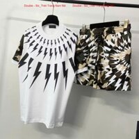 Bộ Quần Áo Nam Tia Sét Rằn Ri Double - Six Set Thể Thao Boy Phố Vải Cotton Dày Dặn