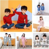 Bộ Quần Áo Ngủ 100% Cotton In Họa Tiết Hoạt Hình Dành Cho Trẻ Em 2-15 Tuổi