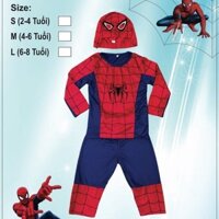 Bộ quần áo người nhện Spiderman trang phục hoá trang Halloween cho bé trai HCM (Có sẵn)