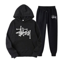 Bộ quần áo nỉ mũ thu đông  stussy, set quần áo nam thu đông, áo hoodie  mũ 2 lớp , chất nỉ dầy dặn không xù gunta.shop
