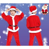BỘ QUẦN ÁO NÓN NOEL VẢI NHUNG CHO BÉ