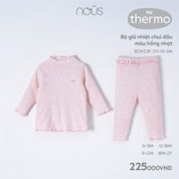 Bộ Quần Áo  Nous Cài Vai giu nhiệt Xanh Nhạt (Size 3-6 Tháng Đến 18-24 Tháng)