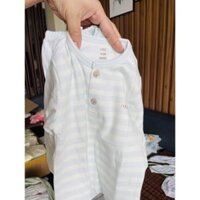 Bộ Quần Áo  Nous Cài Vai giu nhiệt Xanh Nhạt (Size 3-6 Tháng Đến 18-24 Tháng)