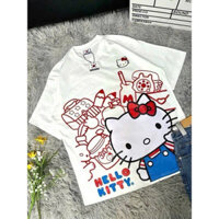 Bộ quần áo nữ - Áo thun Hello Kitty họa tiết dễ thương