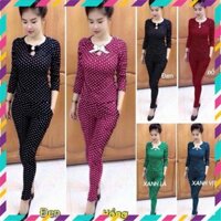 Bộ Quần Áo Nữ Chấm Bi Mẫu Mới