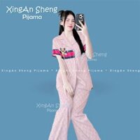 Bộ quần áo nữ đi chơi, Pijama dài tay mặc nhà giá rẻ lụa mềm vải mịn kiểu ÂU MỸ