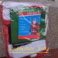 bộ quần áo ông già Noel đầy đủ, trang phục hóa trang