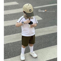Bộ quần áo Polo thể thao cộc tay cho bé trai Beemo,Chất liệu cotton thoáng mát, thấm hút mồ hôi tốt