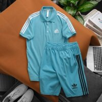 Bộ Quần Áo Polo Thể Thao Nam Nữ Cotton Co Giãn Meowist Blue , Siêu Thấm Hút , Nhiều Màu Sắc