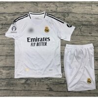 Bộ quần áo Real Madrid 2025 trắng hàng cao cấp loại 1 REAL25