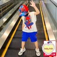 Bộ quần áo siêu nhân nhện cho bé bộ siêu nhân nhện cho bé trai 8-18kg Củ khoai tây shop chất cotton thoáng mát