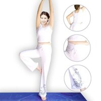 Bộ quần áo tập yoga Ba lỗ trắng hoa gấu Lynk's Clothes