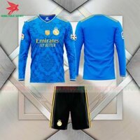 BỘ QUẦN ÁO TAY DÀI REAL MADRID 2022/23 SÂN KHÁCH – THUN LẠNH CAO CẤP
