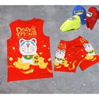 Bộ quần áo tết doremon siêu đẹp chất thun lạnh thái mềm mại in 3d 10-60kg SUSHI KIDS