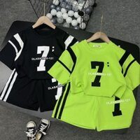 Bộ quần áo thể thao bóng đá bé trai 18-50kg từ 6-14 tuổi số 7. Đồ bộ bé trai