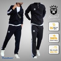 Bộ quần áo thể thao dài tay Adidas 3 sọc, chất vải Poly co giãn 4 chiều - HOTTREND 2022