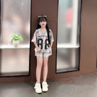 Bộ quần áo thể thao hè bé gái 18-50kg từ 6-16 tuổi số 88. Đồ bộ bé gái, sét đồ bé gái