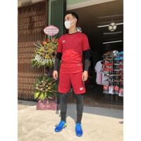 Bộ quần áo thể thao hè ulbal Đỏ bộ thể thao đá banh đá bóng cao cấp - L